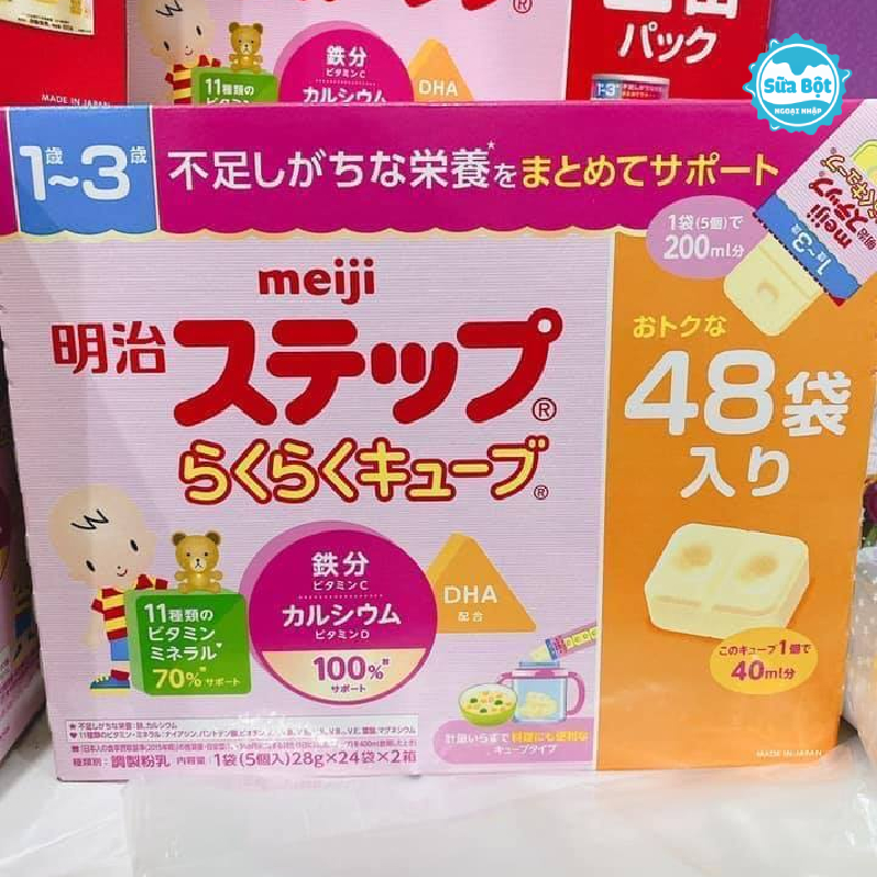 Công dụng của sữa Meiji 1-3 dạng thanh nội địa Nhật 432g