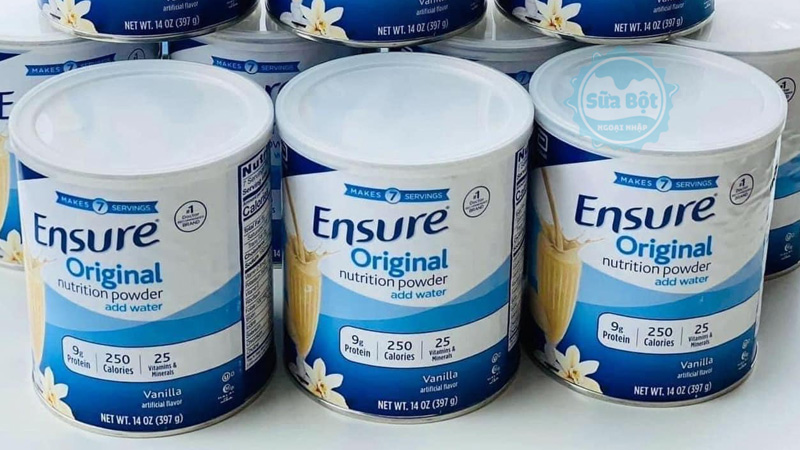 Sữa Ensure Original sau khi mở nắp thì nên dùng hết trong 3 tuần 
