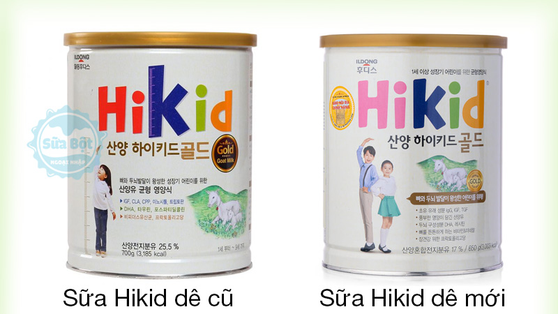 Sữa Hikid dê mới tăng thêm hàm lượng dưỡng chất, giảm khối lượng lon sữa