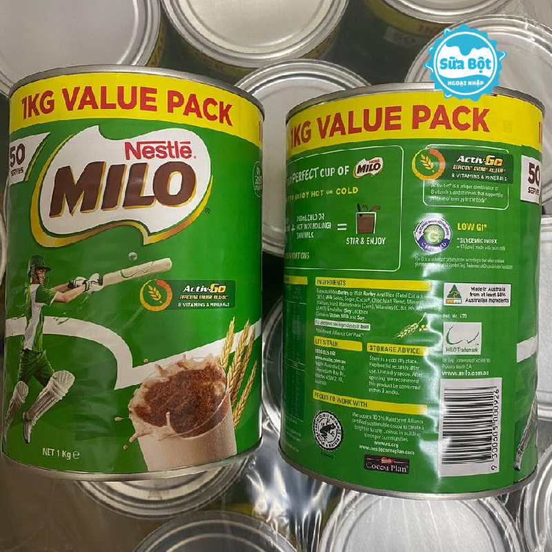 Thành phần của sữa Nestle Milo Úc 1kg