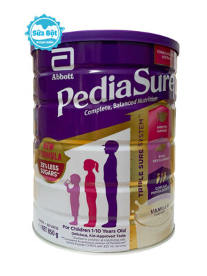 Sữa Pediasure Úc Hương Vanilla 850g nắp tím (Dành cho trẻ 1-10 tuổi)