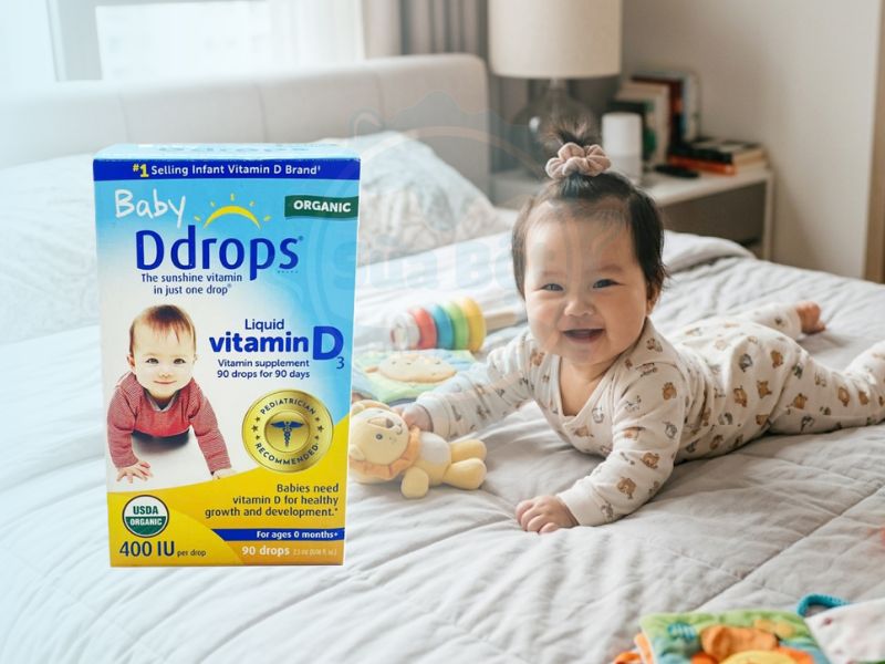 Giọt uống Baby Ddrops Mỹ dạng lỏng, không màu, không mùi, không vị Giọt uống Baby Ddrops Mỹ dạng lỏng, không màu, không mùi, không vị