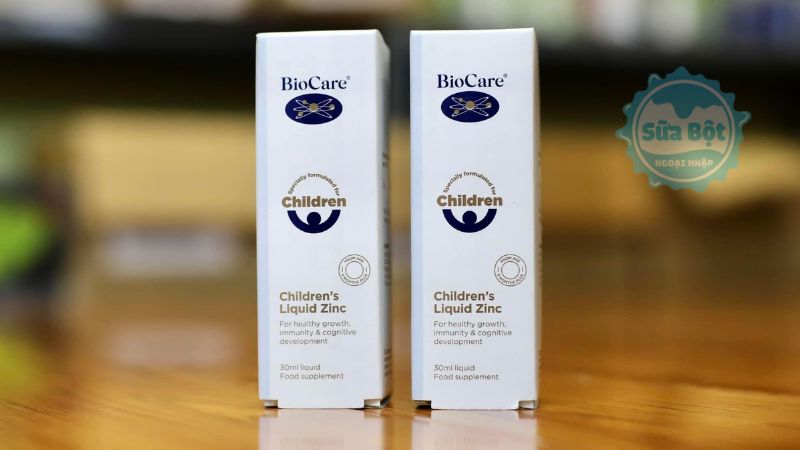 Kẽm dạng nước BioCare ZinC bổ sung kẽm cho độ tuổi từ 3 tháng đến 5 tuổi