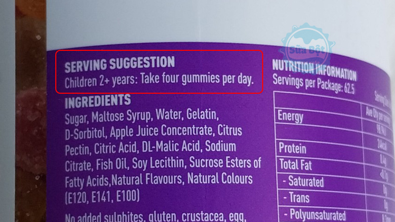 Mỗi ngày nên dùng 4 viên kẹo dẻo Healthy Care Kids Gummy Omega 3 theo chỉ dẫn của hãng 