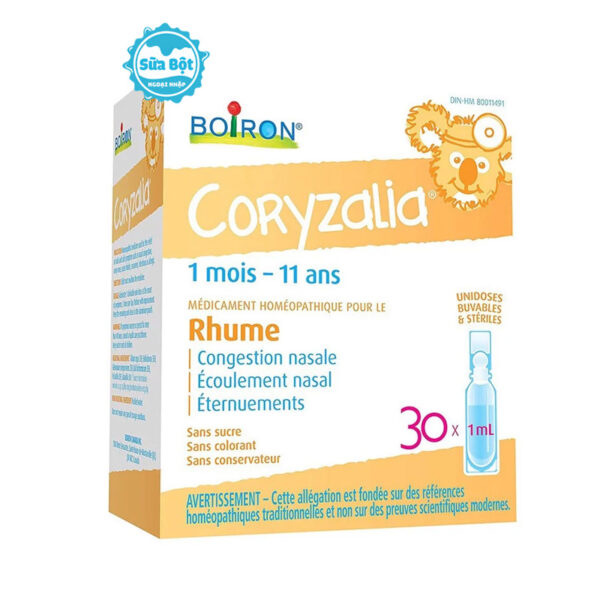 Muối uống Boiron Coryzalia Canada cho bé hộp 30 tuýp