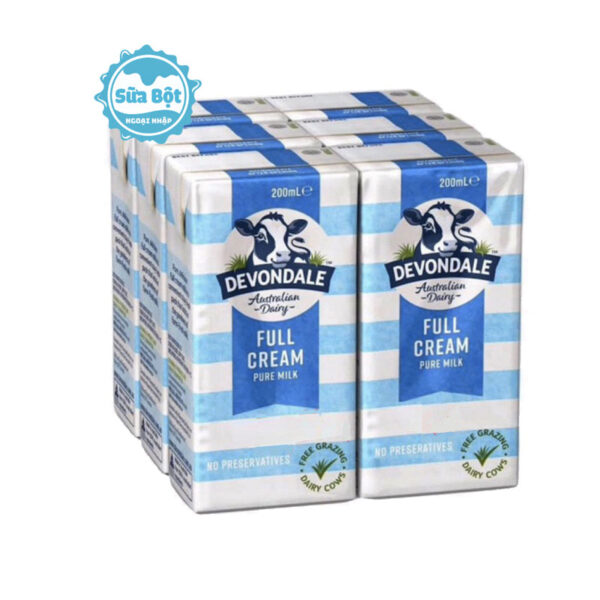 Thùng sữa tươi nguyên kem Devondale 200ml của Úc (24 hộp)