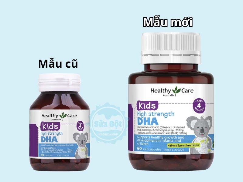 Dầu cá DHA Healthy Care kids mẫu mới