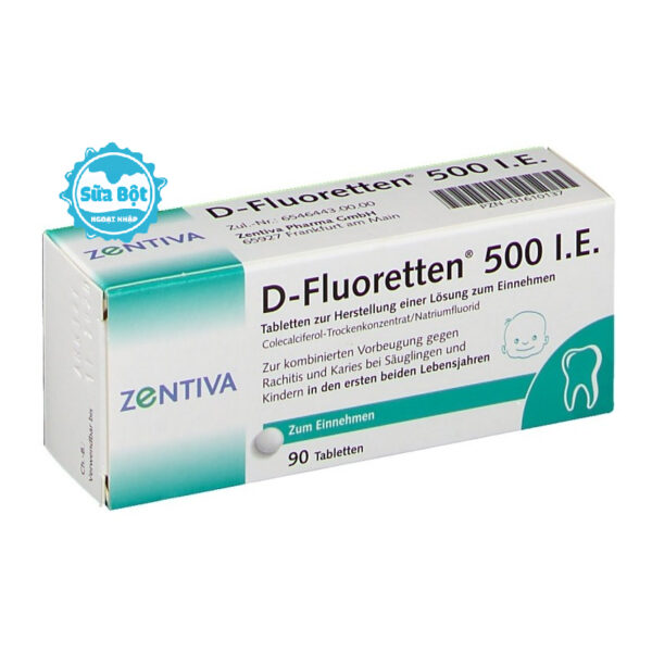 Viên uống Vitamin D Fluoretten 500 IE 90 viên (Cho trẻ 0-2 tuổi) của Đức