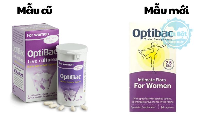 Men vi sinh Optibac Probiotics tím 90 viên mẫu cũ và mẫu mới Men vi sinh Optibac Probiotics tím 90 viên mẫu cũ và mẫu mới