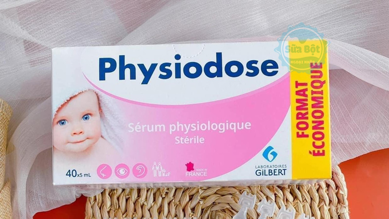 Nước muối Physiodose hồng phù hợp sử dụng cho trẻ sơ sinh trở lên