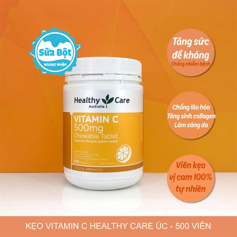 Vitamin C Healthy Care giúp tăng sức đề kháng, chống lão hóa, làm sáng da