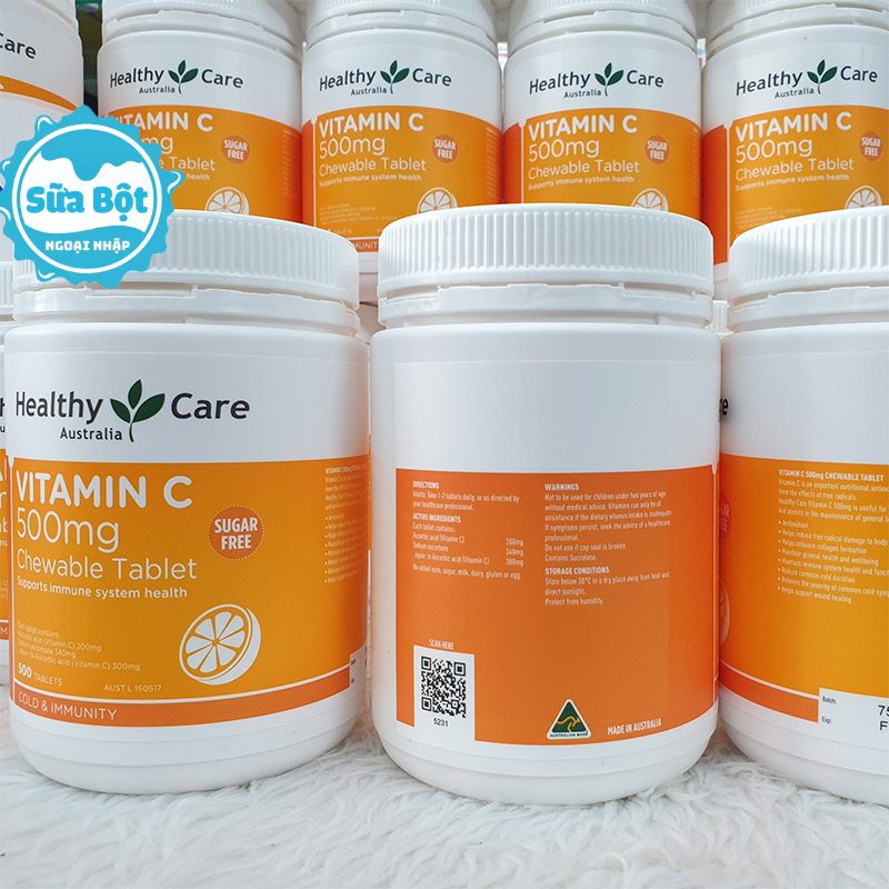 Mua Vitamin C Healthy Care 500mg của Úc chai 500 viên ở cửa hàng Sữa Bột Ngoại Nhập đảm bảo chính hãng, giá tốt