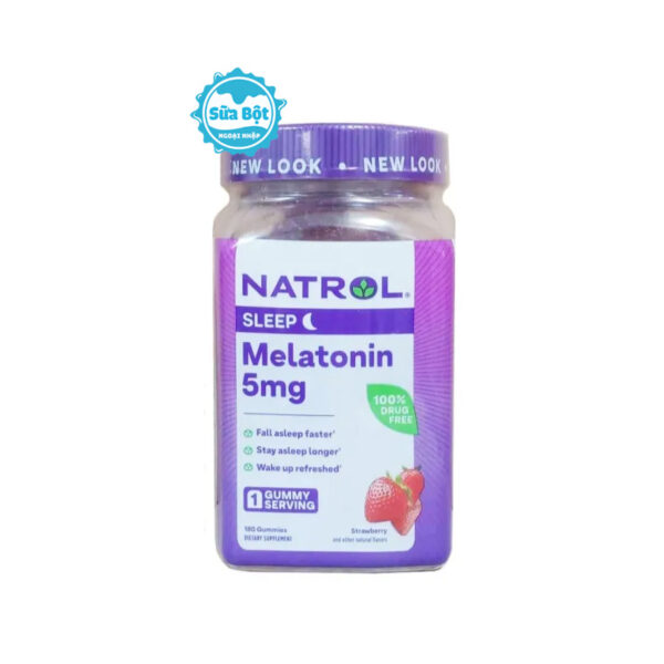 Kẹo dẻo ngủ ngon Natrol Gummies Melatonin 5mg Mỹ 180 viên 