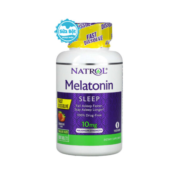 Kẹo ngậm ngủ ngon Natrol Melatonin 10mg của Mỹ (75 viên)