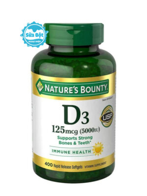 Viên uống bổ sung vitamin D3 Nature's Bounty 5000 IU Mỹ 400 viên