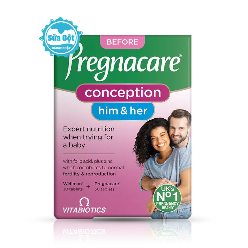 pregnacare-him-and-her-uk-60-vien-thump Viên uống hỗ trợ tăng thụ thai Pregnacare Him And Her UK 60 viên