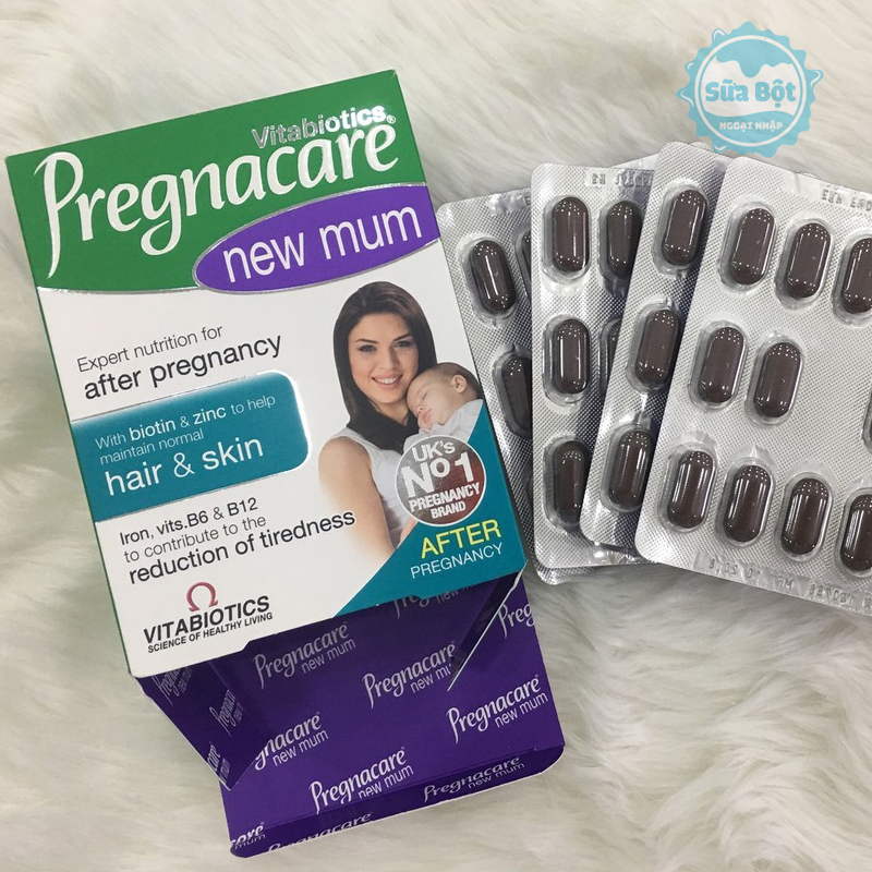 Pregnacare New Mum chứa nhiều dưỡng chất giúp ngăn rụng tóc, dưỡng da khỏe đẹp