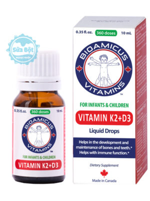 Giọt uống vitamin D2K3 Bioamicus hấp thu canxi 10ml