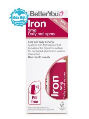 Sắt xịt Better You Iron Daily Oral Spray 25ml cho bé từ 1 tuổi