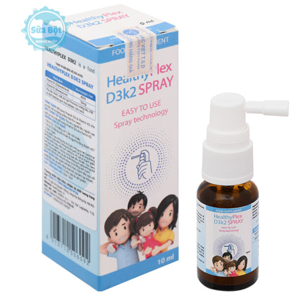 Xịt họng Healthyplex D3K2 Spray 10ml