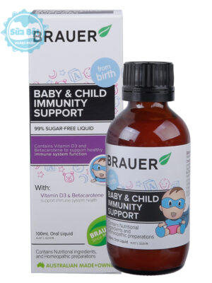 Siro Brauer Baby and Child Immunity Support tăng sức đề kháng 100ml của Úc