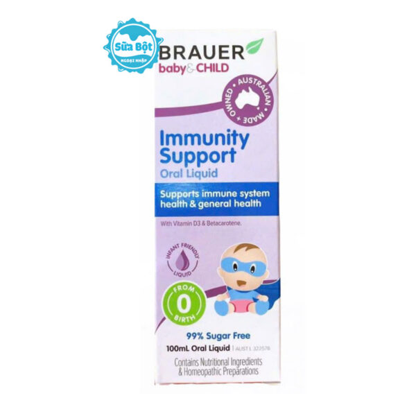 Siro Brauer Baby and Child Immunity Support tăng sức đề kháng 100ml của Úc