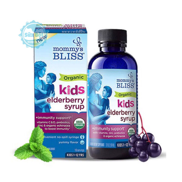 Siro Mommys Bliss Organic Baby Elderberry Drops tăng đề kháng 90ml của Mỹ