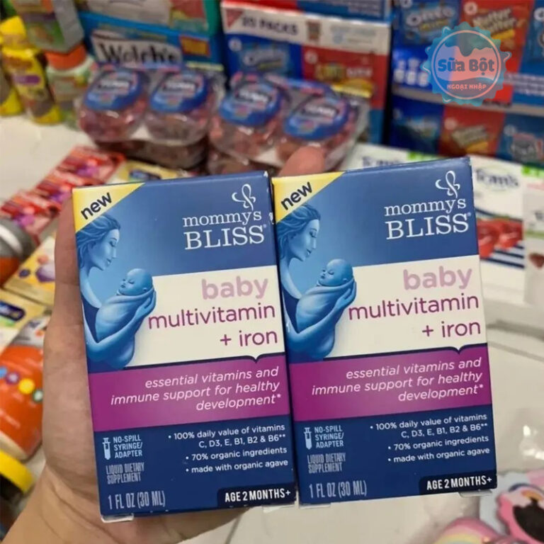 Vitamin tổng hợp hữu cơ Multivitamin + iron Mommys Bliss 30ml của Mỹ
