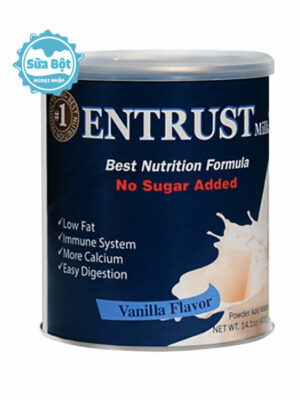 Sữa bột Entrust Milk không đường 400g của Mỹ (Dành cho người bị tiểu đường)