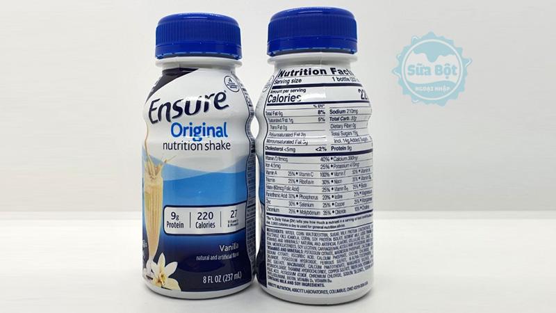 Mỗi ngày nên uống từ 1 - 2 chai sữa Ensure nước Original Nutrition Shake