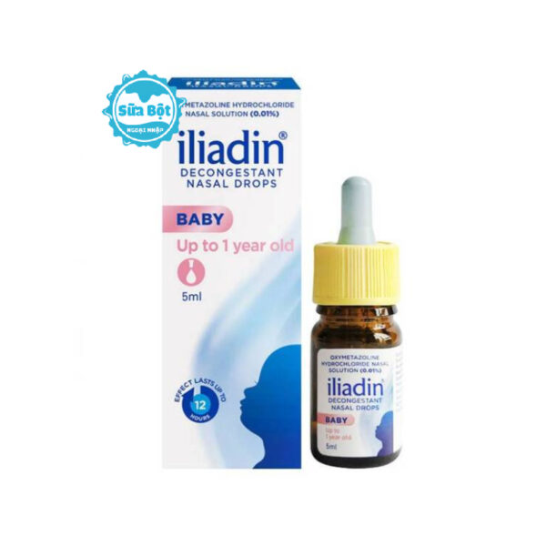 Nhỏ mũi Iliadin Baby 0,01% lọ 5ml (Dành cho bé 0 - 1 tuổi)