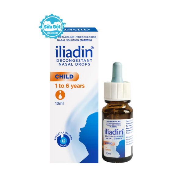 Nhỏ mũi Iliadin Child 0,025% lọ 10ml (Dành cho bé 1 - 6 tuổi)