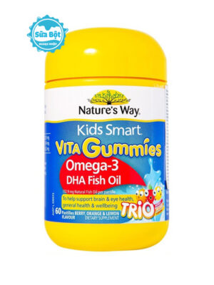 Kẹo dẻo Nature's Way Kids Smart Vita Gummies Omega-3 DHA Fish Oil 60 viên