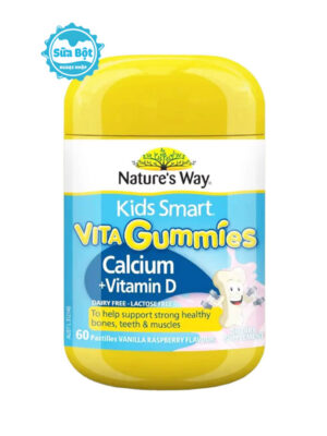 Kẹo dẻo Nature's Way Kids Smart Vita Gummies Calcium Vitamin D 60 viên