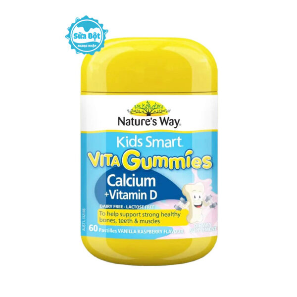 Kẹo dẻo Nature's Way Kids Smart Vita Gummies Calcium Vitamin D 60 viên