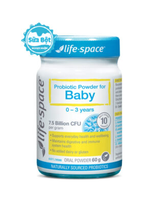 Men vi sinh Life Space Probiotic Powder For Baby của Úc hộp 60g (Dành cho trẻ 0-3 tuổi)