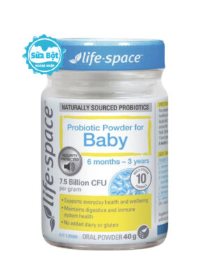 Men vi sinh Life Space Probiotic Powder For Baby của Úc hộp 40g (Dành cho trẻ 0-3 tuổi)