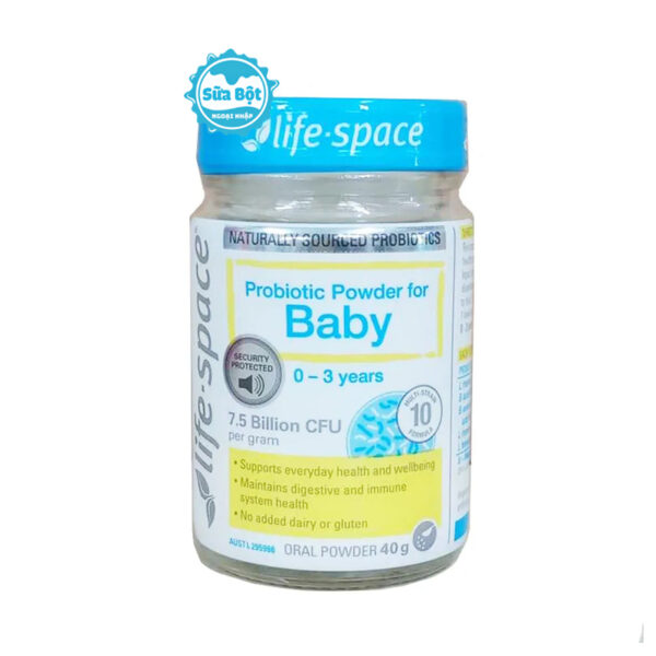 Men vi sinh Life Space Probiotic Powder For Baby của Úc hộp 40g (Dành cho trẻ 0-3 tuổi)