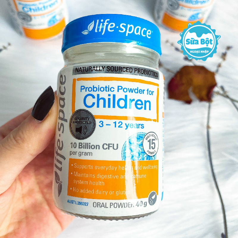 Hướng dẫn sử dụng men vi sinh Life Space Probiotic Powder For Children của Úc