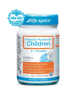 Men vi sinh Life Space Probiotic Powder For Children của Úc hộp 60g (Dành cho trẻ 3-12 tuổi)