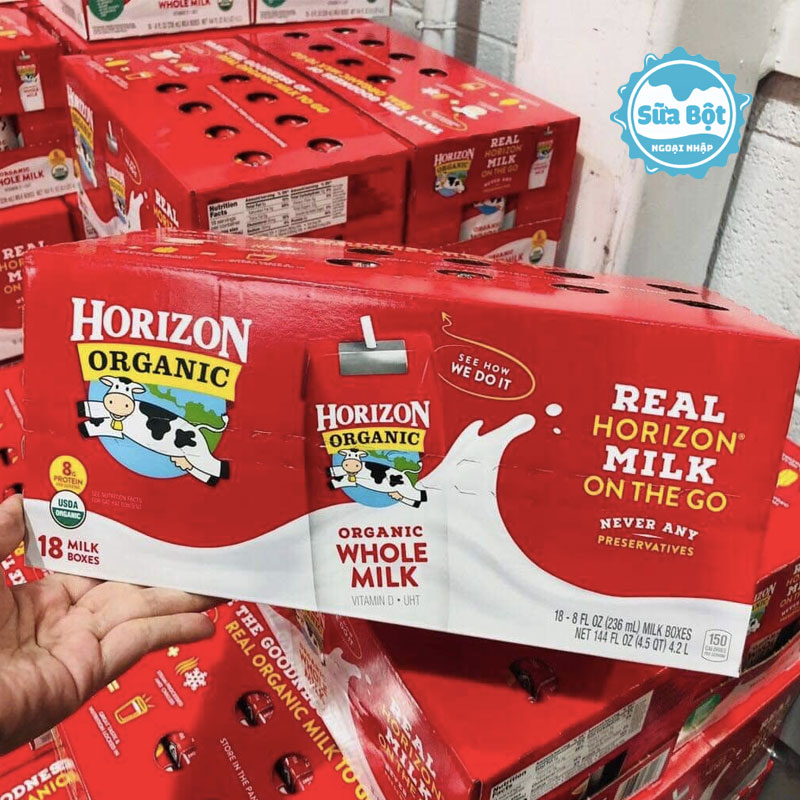 Ưu điểm nổi bật của thùng sữa tươi nguyên kem Horizon Organic dạng nước