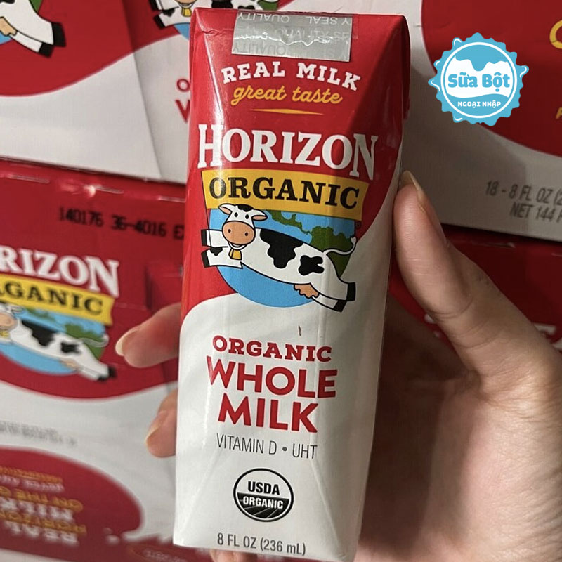 Hướng dẫn sử dụng thùng sữa tươi nguyên kem Horizon Organic dạng nước