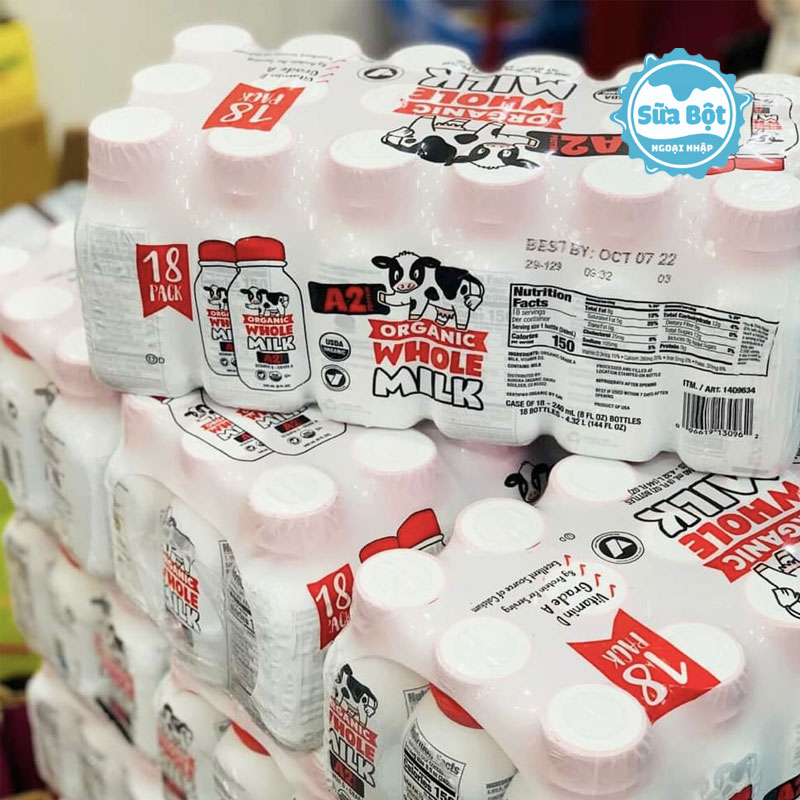 Ưu điểm nổi bật của thùng sữa tươi A2 Organic Whole Milk của Mỹ