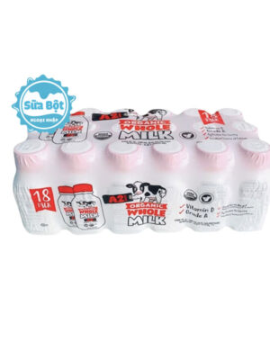 Thùng sữa tươi A2 Organic Whole Milk của Mỹ (18 chai x 240ml)
