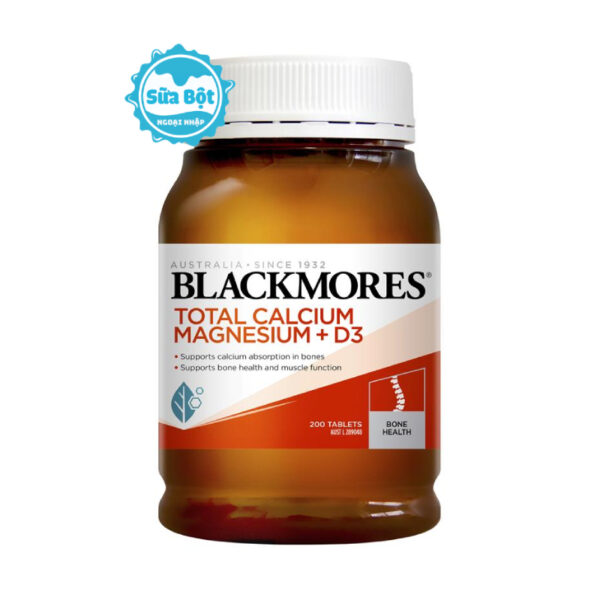 Viên uống Blackmores Total Calcium & Magnesium + D3 của Úc (200 viên)