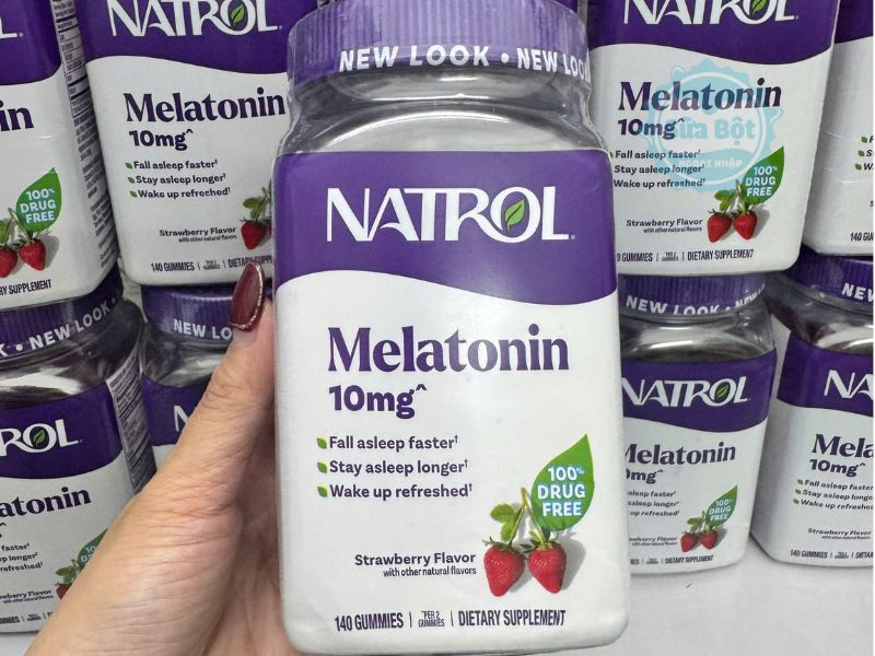 Kẹo ngủ Natrol Melatonin 10mg Sleep giúp hỗ trợ ngủ nhanh, ngủ sâu giấc Kẹo ngủ Natrol Melatonin 10mg Sleep giúp hỗ trợ ngủ nhanh, ngủ sâu giấc