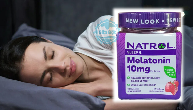 Kẹo ngủ Natrol Melatonin 10mg Sleep giúp hỗ trợ ngủ nhanh, ngủ sâu giấc