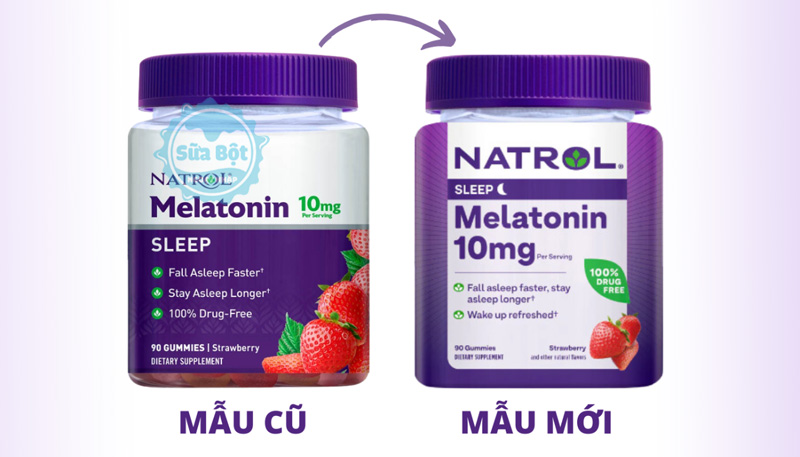 Kẹo ngủ Natrol Melatonin 10mg Sleep cập nhật mẫu mới đã có trên Sữa Bột Ngoại Nhập