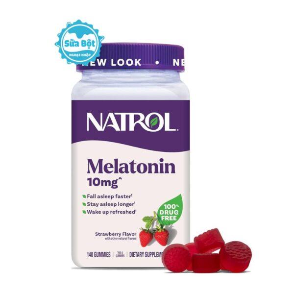Kẹo ngủ Natrol Melatonin 10mg Sleep của Mỹ
