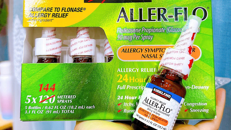 Thuốc xịt viêm xoang Kirkland Aller-Flo mua chính hãng, giá phải chăng ở Sữa Bột Ngoại Nhập